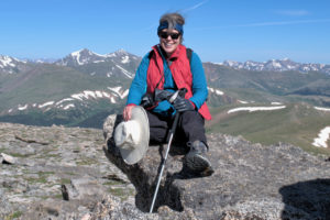 woman on mountain