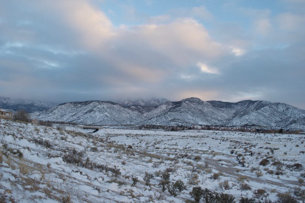 snow on the arroyo