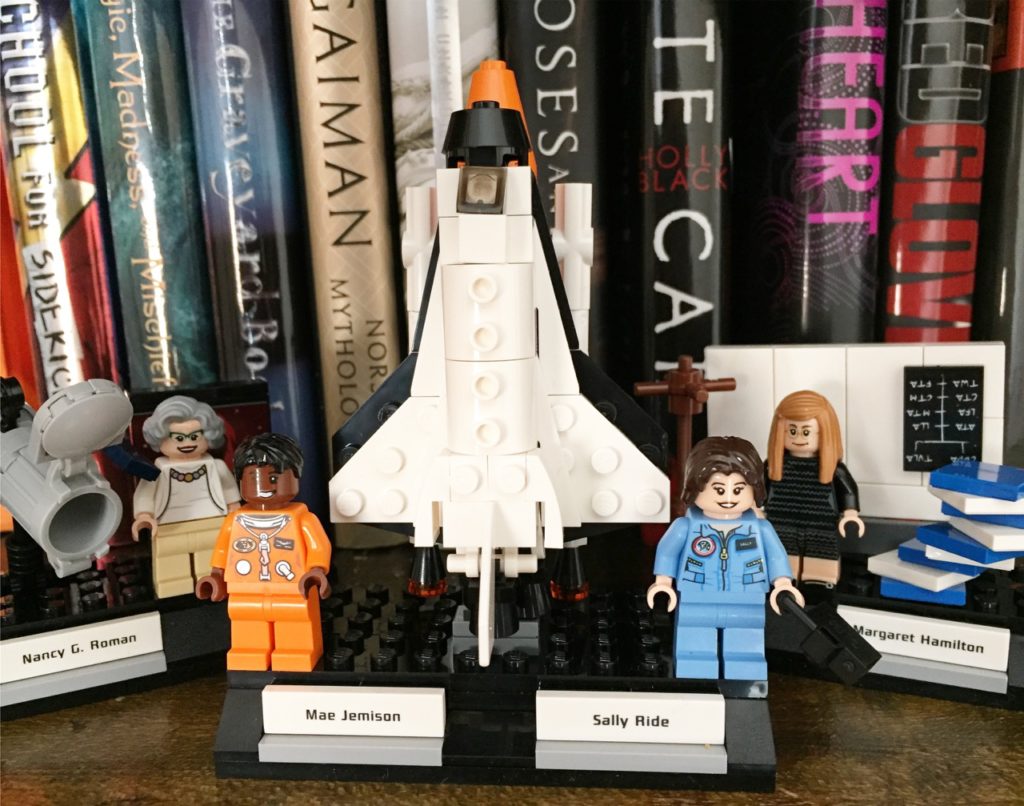 LEGO figures and books